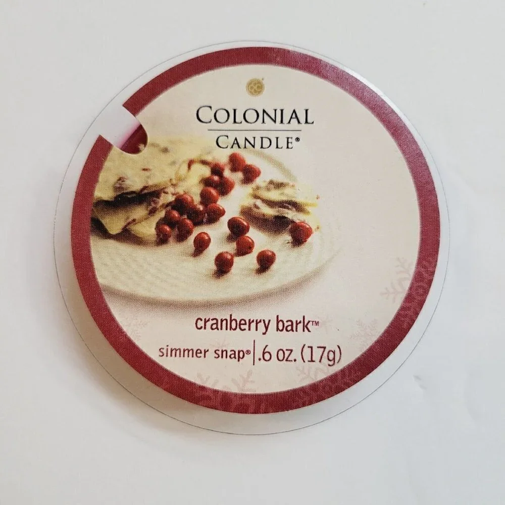 Colonial Candle Wax Simmer Snaps x4 Cranberry Bark Discontinued Scent VHTF